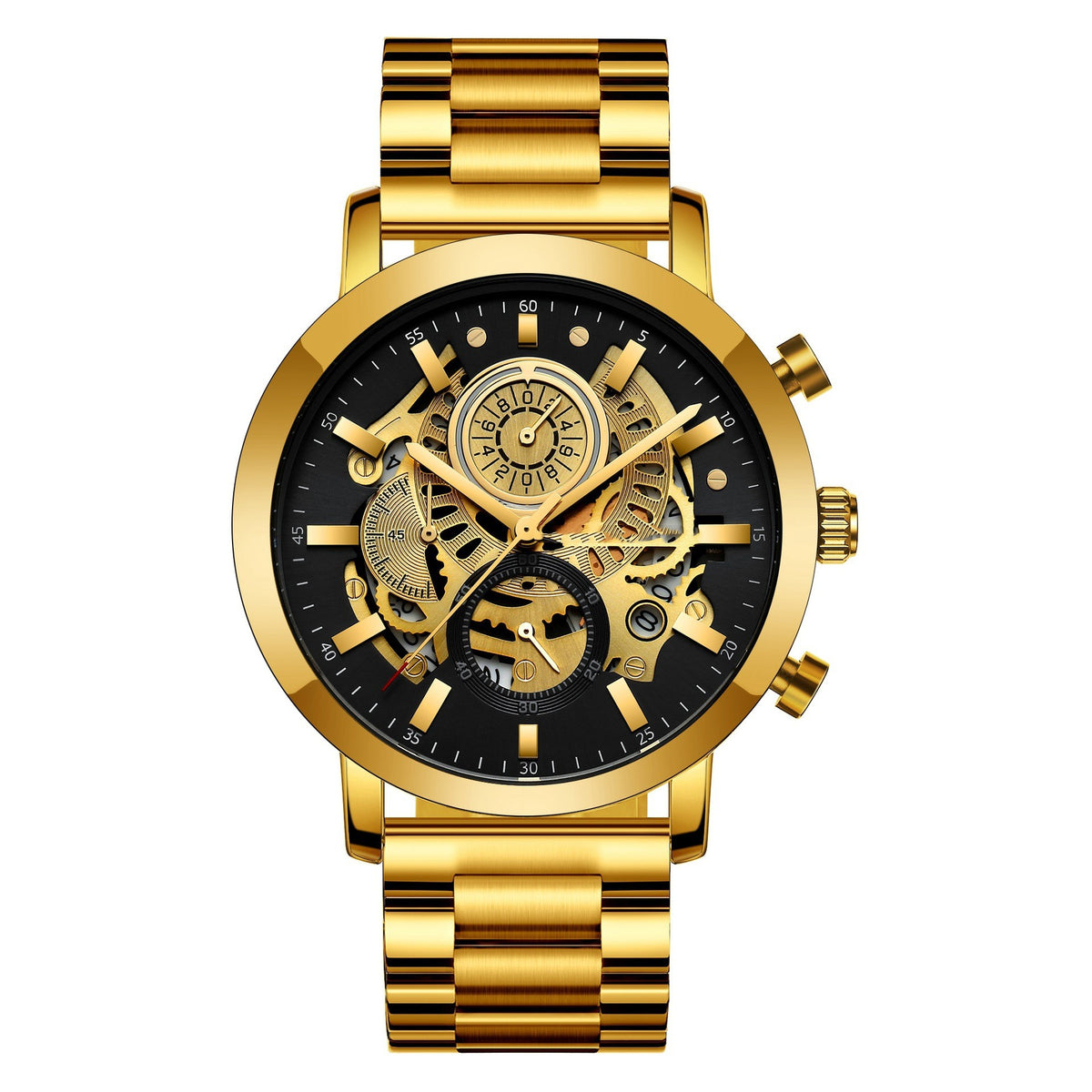 Men's Multi-functional Hollowed Out Calendar Watch