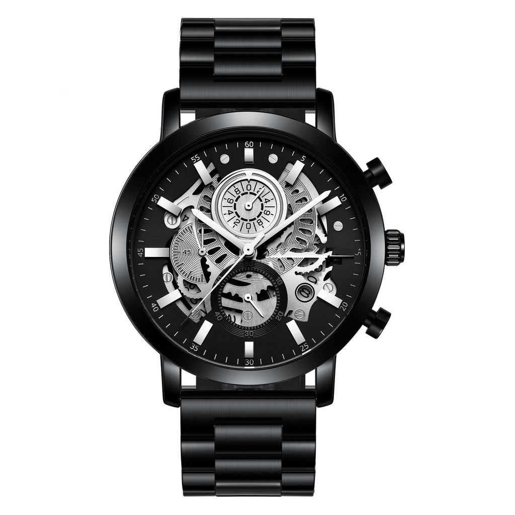 Men's Multi-functional Hollowed Out Calendar Watch