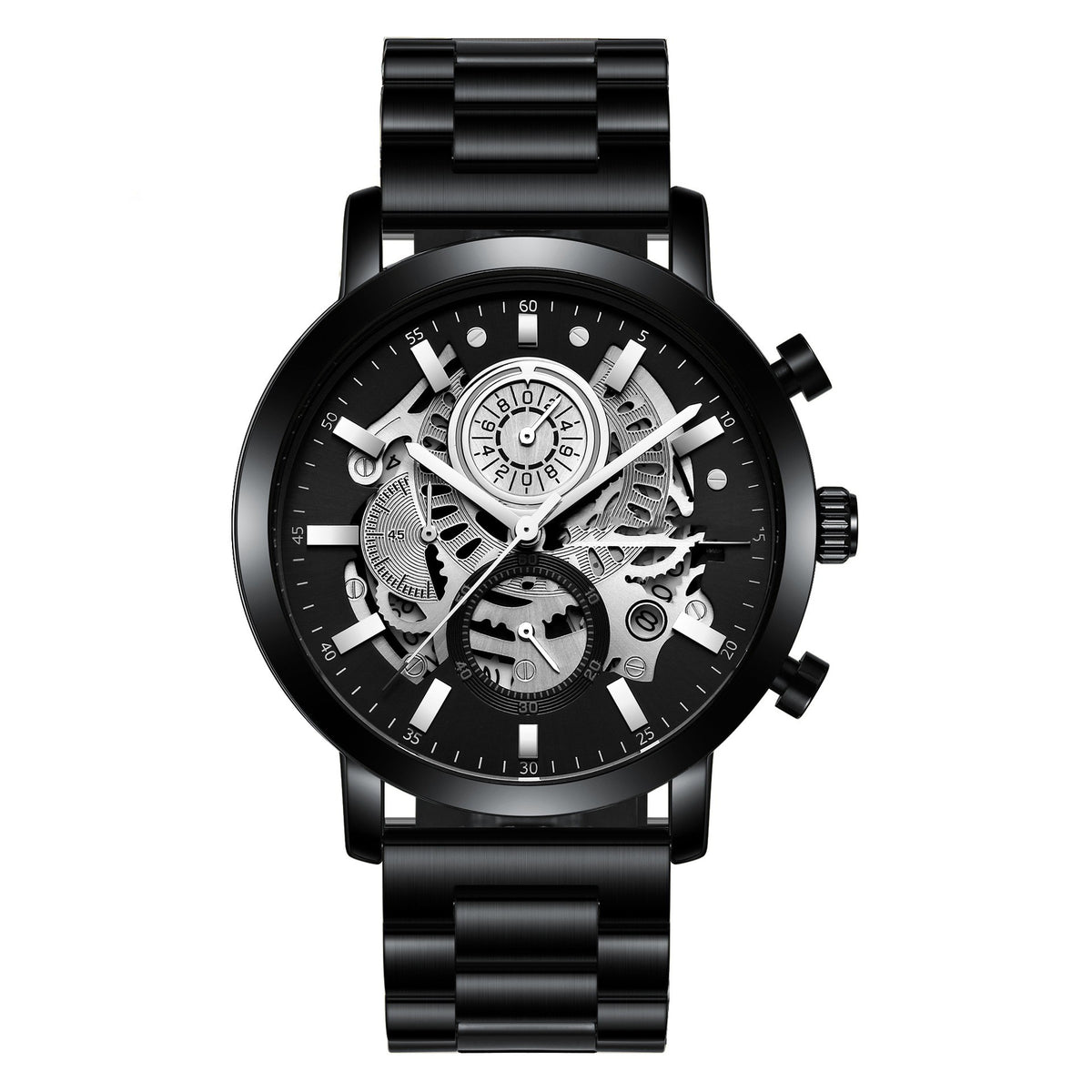 Men's Multi-functional Hollowed Out Calendar Watch