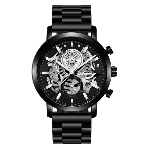 Men's Multi-functional Hollowed Out Calendar Watch