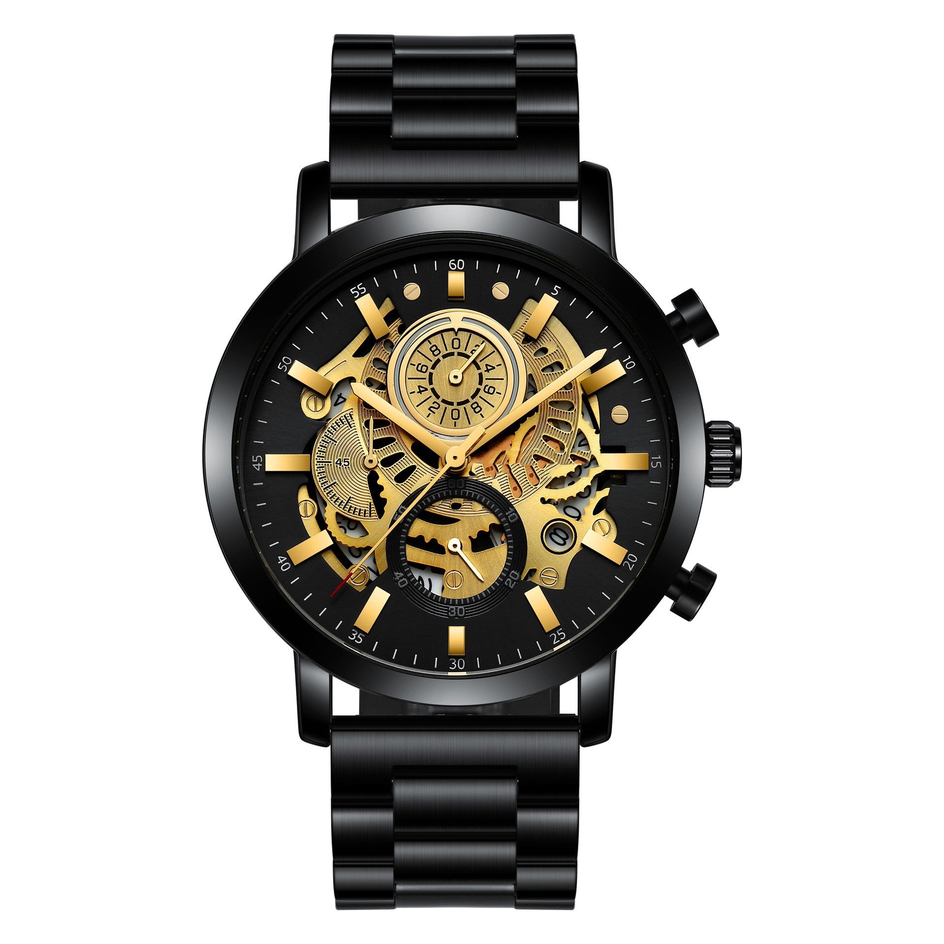 Men's Multi-functional Hollowed Out Calendar Watch